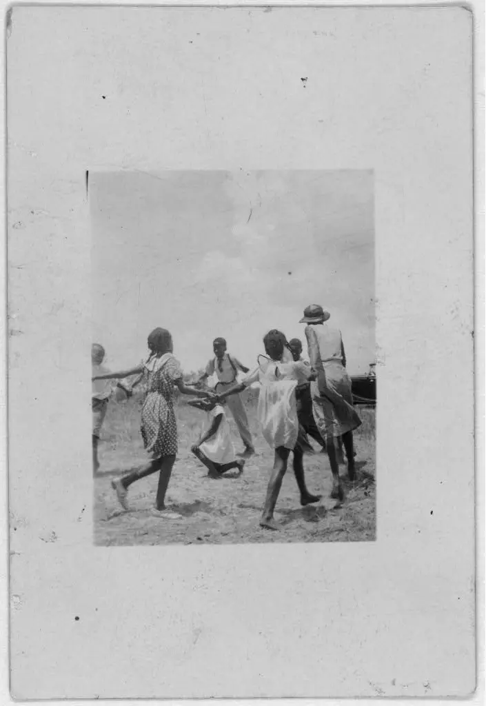 African American children playing singing games, Eatonville, Florida